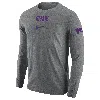 Nike Kansas State  Men's College Long-sleeve T-shirt In Grey