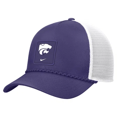 Nike Kansas State Sideline Rope  Unisex College Trucker Adjustable Hat In Purple