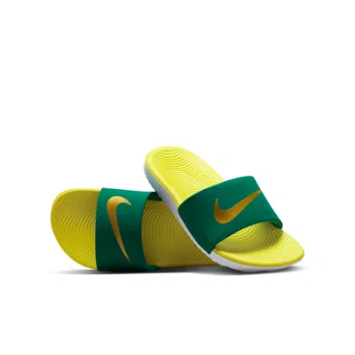 Nike Babies' Kawa Little/big Kids' Slides In Green
