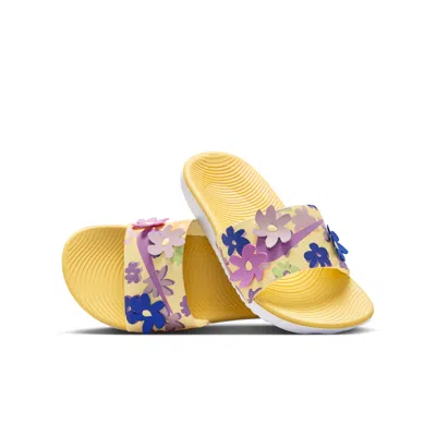 Nike Babies' Kawa Se Little/big Kids' Slides In Yellow
