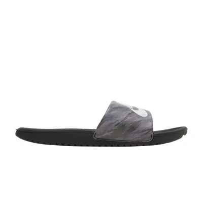 Pre-owned Nike Kawa Se Slide Gs 'black Pure Platinum Camo' | Kid's Size 4