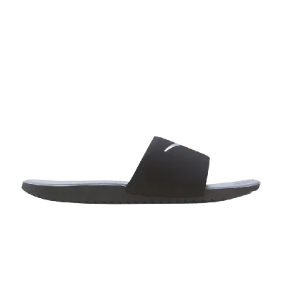 Pre-owned Nike Kawa Slide Gs 'black Metallic Silver'