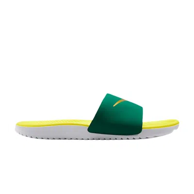 Pre-owned Nike Kawa Slide Gs 'malachite Sonic Yellow' | Green | Kid's Size 7