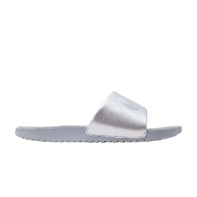 Pre-owned Nike Kawa Slide Gs Ps 'wolf Grey'