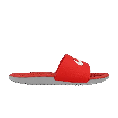 Pre-owned Nike Kawa Slide Gs 'university Red White' In Black