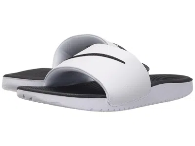 Nike Kawa Slide (little Kid/big Kid) Boys Shoes White/black : 7 Big Kid M, Synthetic In Multi