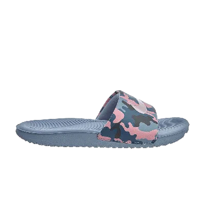 Pre-owned Nike Kawa Slide Print Gs 'ashen Slate' In Grey