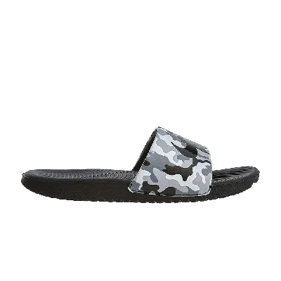 Pre-owned Nike Kawa Slide Print Gs 'wolf Grey'