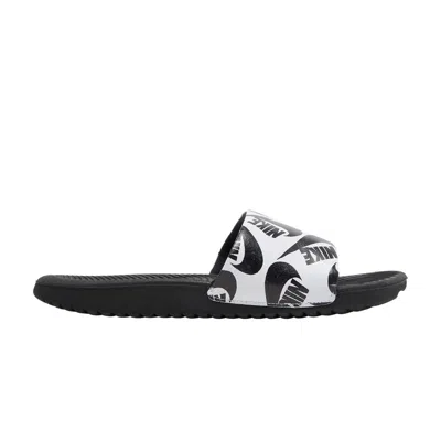Pre-owned Nike Kawa Slide Se Jdi Gs 'black White' | Kid's Size 12