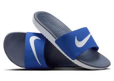 Pre-owned Nike Kawa Slide Sneakers In Game Royal/thunder Blue/white