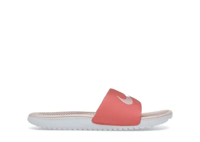 Pre-owned Nike Kawa Slide Sneakers In Magic Ember/white/echo Pink