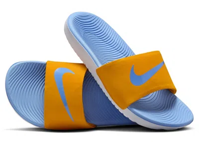Pre-owned Nike Kawa Slide Sneakers In Orange Peel/white/university Blue