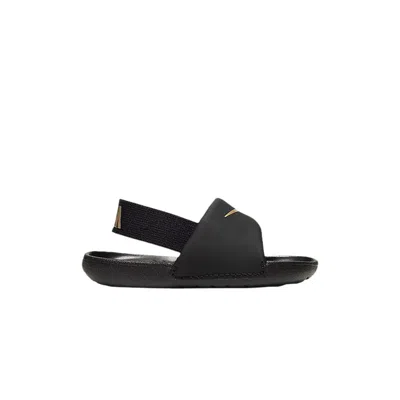 Pre-owned Nike Kawa Slide Td 'black Metallic Gold' | Infant Size 3