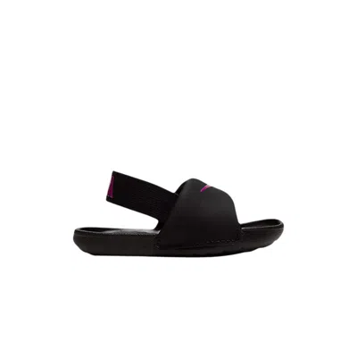 Pre-owned Nike Kawa Slide Td 'black Vivid Pink' | Infant Size 10