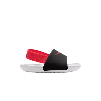 Pre-owned Nike Kawa Slides Td 'black White Bright Crimson' | Infant Size 9