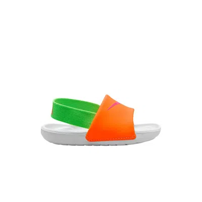 Pre-owned Nike Kawa Slides Td 'total Orange' | Black | Infant Size 9