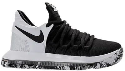 Pre-owned Nike Kd 10 Sneakers In Black/white