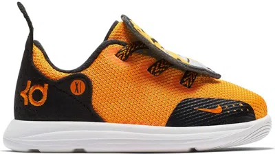 Pre-owned Nike Kd 11 Little Big Cats Sneakers In Orange Peel/black/wheat Gold