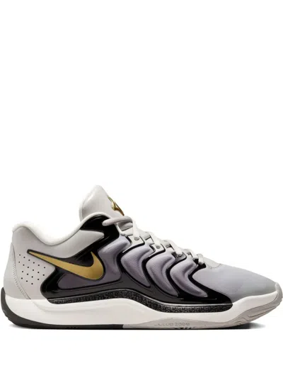 Nike Kd 17 "light Iron Ore/metallic Gold" Sneakers In Gray