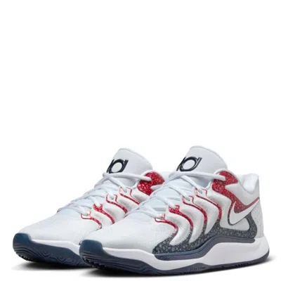 Nike Kd 17 Usa Fj9487-101 Sneaker Men White Obsidian Red Basketball Shoes Fd1111