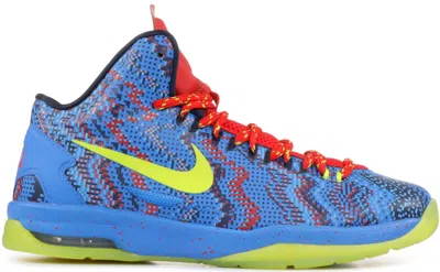 Pre-owned Nike Kd 5 Christmas (2012) Sneakers In Hyper Blue/altitude Green/photo Blue