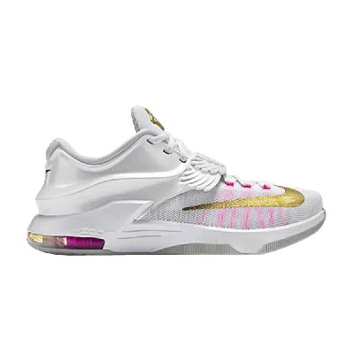 Pre-owned Nike Kd 7 Gs 'aunt Pearl' In White