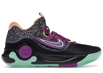 Pre-owned Nike Kd Trey 5 X Brooklyn Courts Sneakers In Black/peach Cream/green Glow
