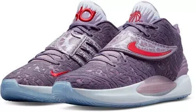 Pre-owned Nike Kd14 Valentine's Day Dj4336-900 Size 14 (100% Authentic) In Purple/light Blue/red