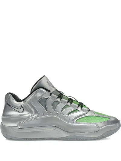 Nike Kd18 Metallic-effect Sneakers In Gray
