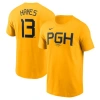 Nike Men's Ke'bryan Hayes Gold Pittsburgh Pirates Fuse City Connect Name Number T-shirt In Gold