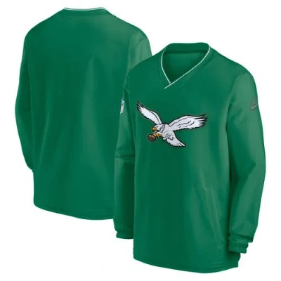 Nike Philadelphia Eagles Logo  Men's Nfl Long-sleeve Windshirt In Kelly Green