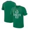 Nike Kelly Green Philadelphia Eagles Direct Handoff Rewind Slub Performance T-shirt In Green