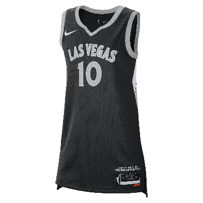 Nike Kelsey Plum Las Vegas Aces 2024  Women's Dri-fit Wnba Victory Jersey In Black