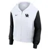 Nike White Kentucky Wildcats Cropped Beyond Capability Color-block Script Full-zip Hoodie