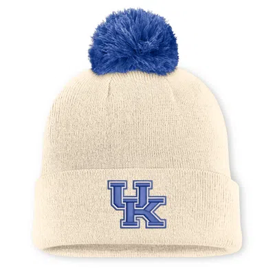 Nike Kentucky Campus Prep Script  Unisex College Cuffed Pom Beanie In Brown