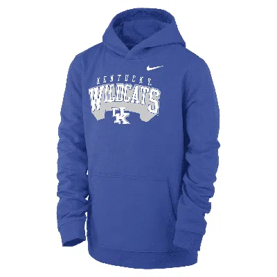 Nike Kentucky Club Fleece Big Kids' (boys')  College Pullover Hoodie In Blue