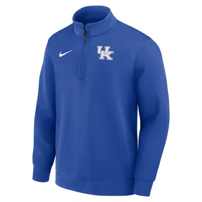Nike Kentucky Coaches  Men's Dri-fit College Long-sleeve 1/2-zip Top In Blue