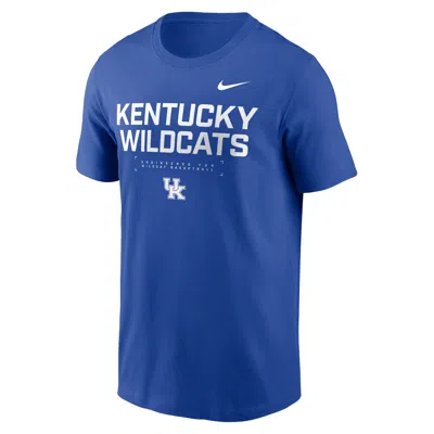 Nike Kentucky Courtside Basketball  Men's Dri-fit College T-shirt In Blue