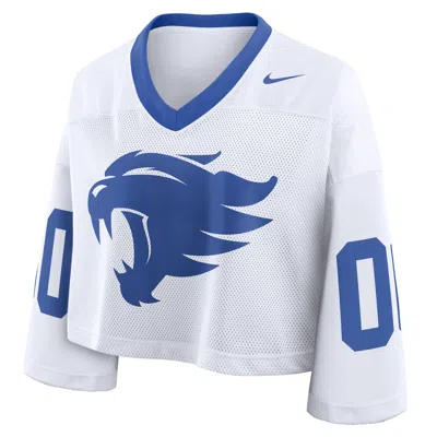 Nike Kentucky Logo  Women's Dri-fit College Cropped Jersey In Blue