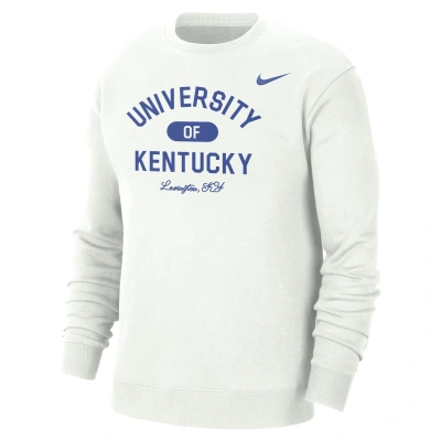 Nike Kentucky  Men's College Crew-neck Top In White