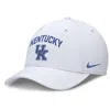 Nike Kentucky On-field Rise Swoosh  Men's Dri-fit College Hat In White