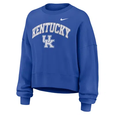 Nike Kentucky Phoenix Arch  Women's College Pullover Crew In Blue