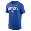 Nike Royal Kentucky Wildcats Primetime Arch Stack T-shirt In Blue