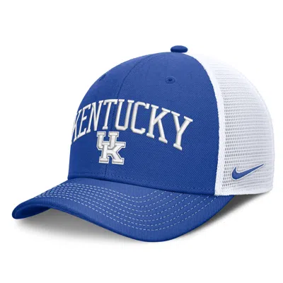 Nike Kentucky Primetime Arched  Unisex Dri-fit College Trucker Adjustable Hat In Blue