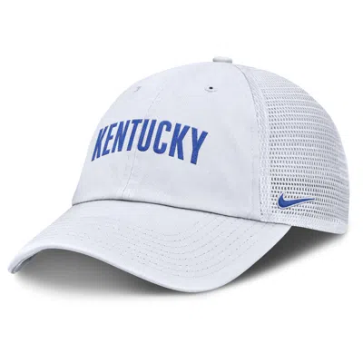 Nike Kentucky Primetime Campus Club  Men's College Trucker Adjustable Hat In White