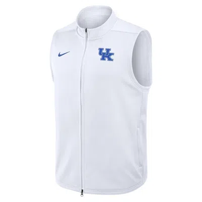 Nike Kentucky Primetime Victory  Men's Therma-fit College Full-zip Vest In White