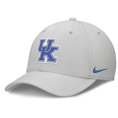 Nike Kentucky Rise Practice Swoosh  Men's Dri-fit College Hat In Gray