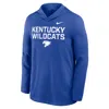 Nike Royal Kentucky Wildcats 2025 Sideline Performance Long Sleeve Hoodie T-shirt In Blue