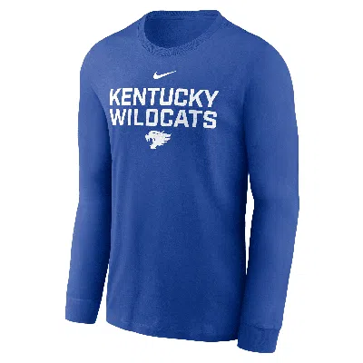 Nike Royal Kentucky Wildcats 2025 Sideline Performance Long Sleeve T-shirt