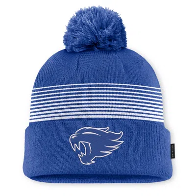 Nike Kentucky Sideline Peak  Unisex College Cuffed Pom Beanie In Blue